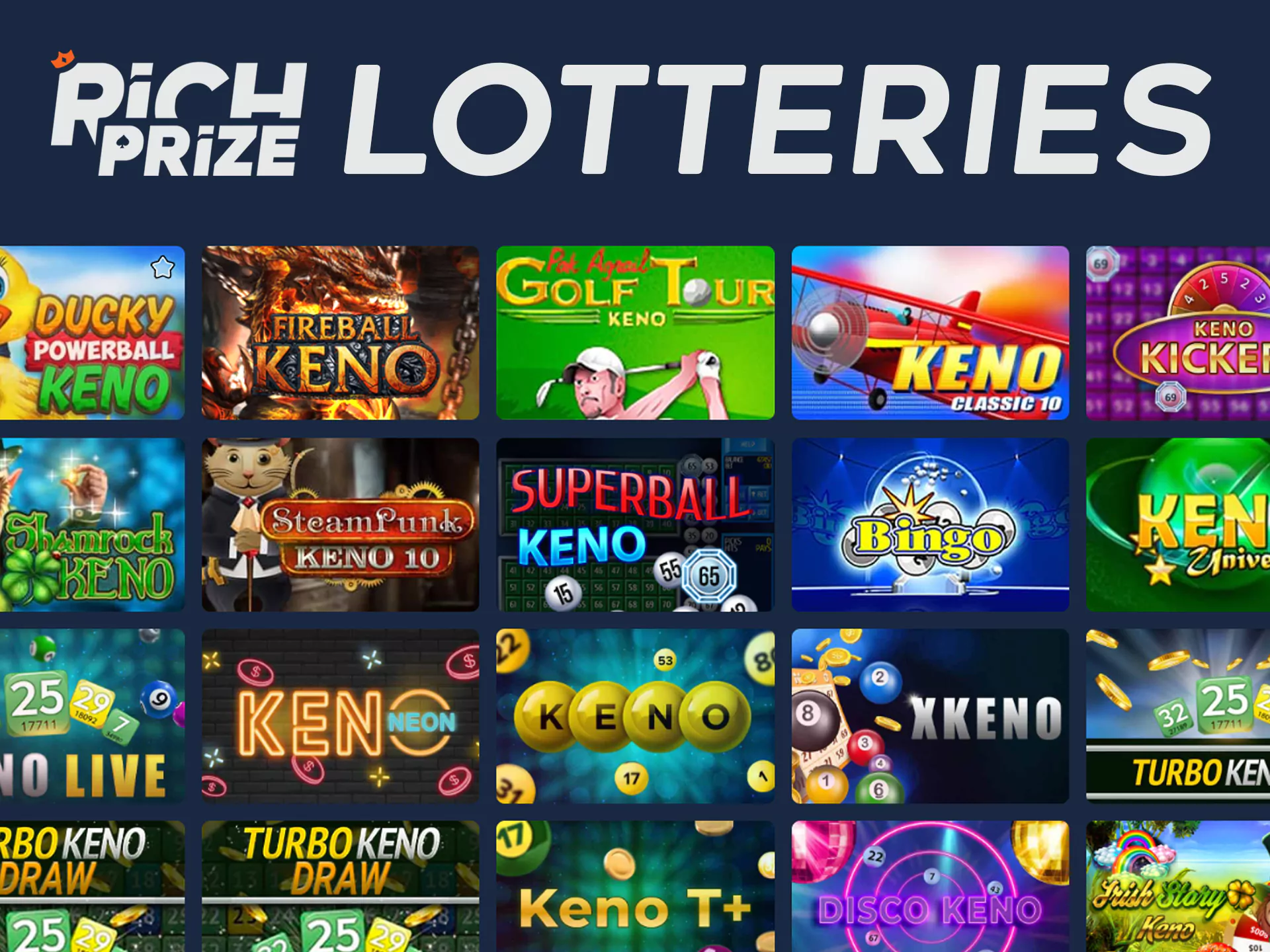 Check for lucky lotteries at Richprize.