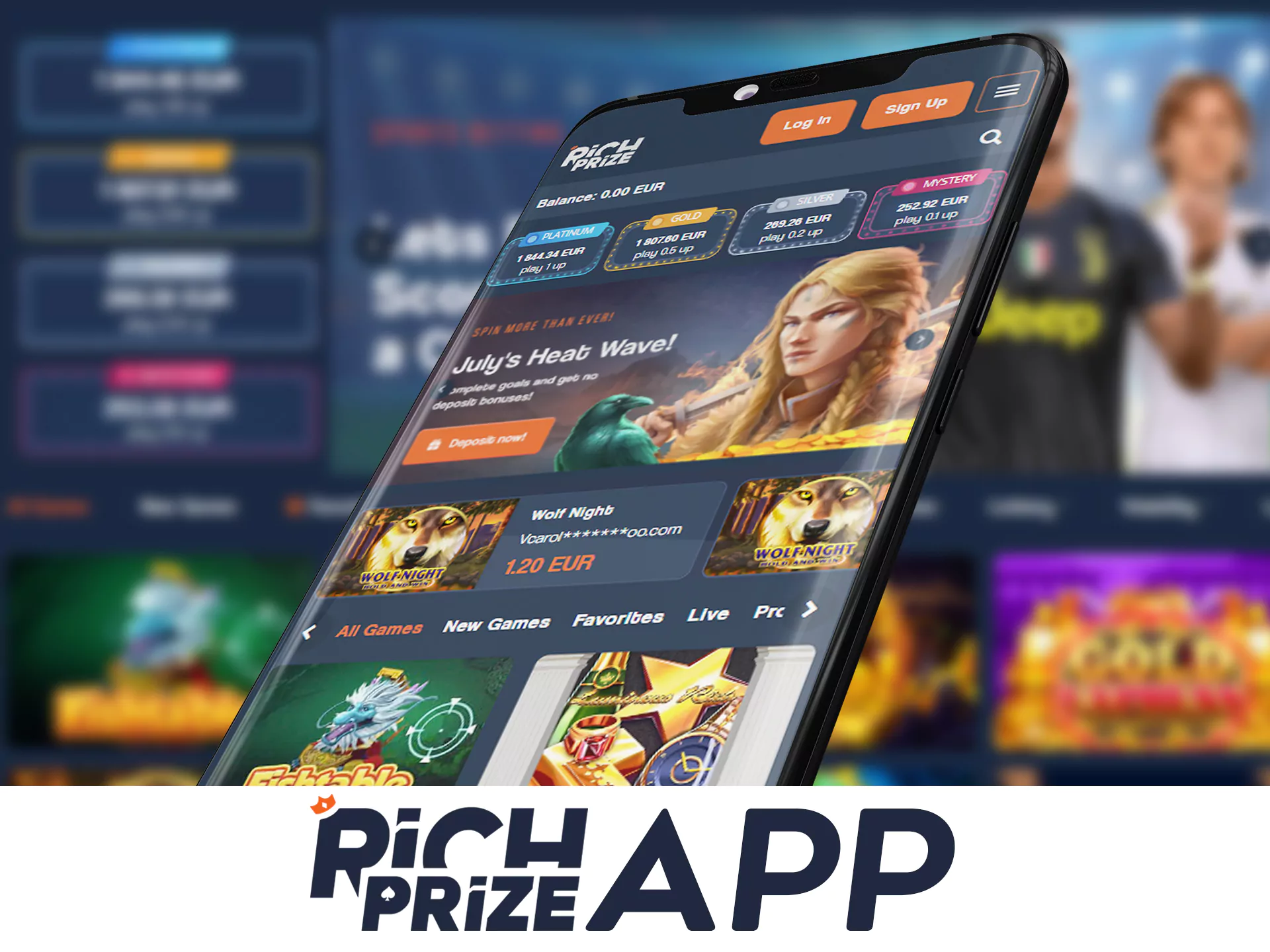 Download Richprize app on your device.