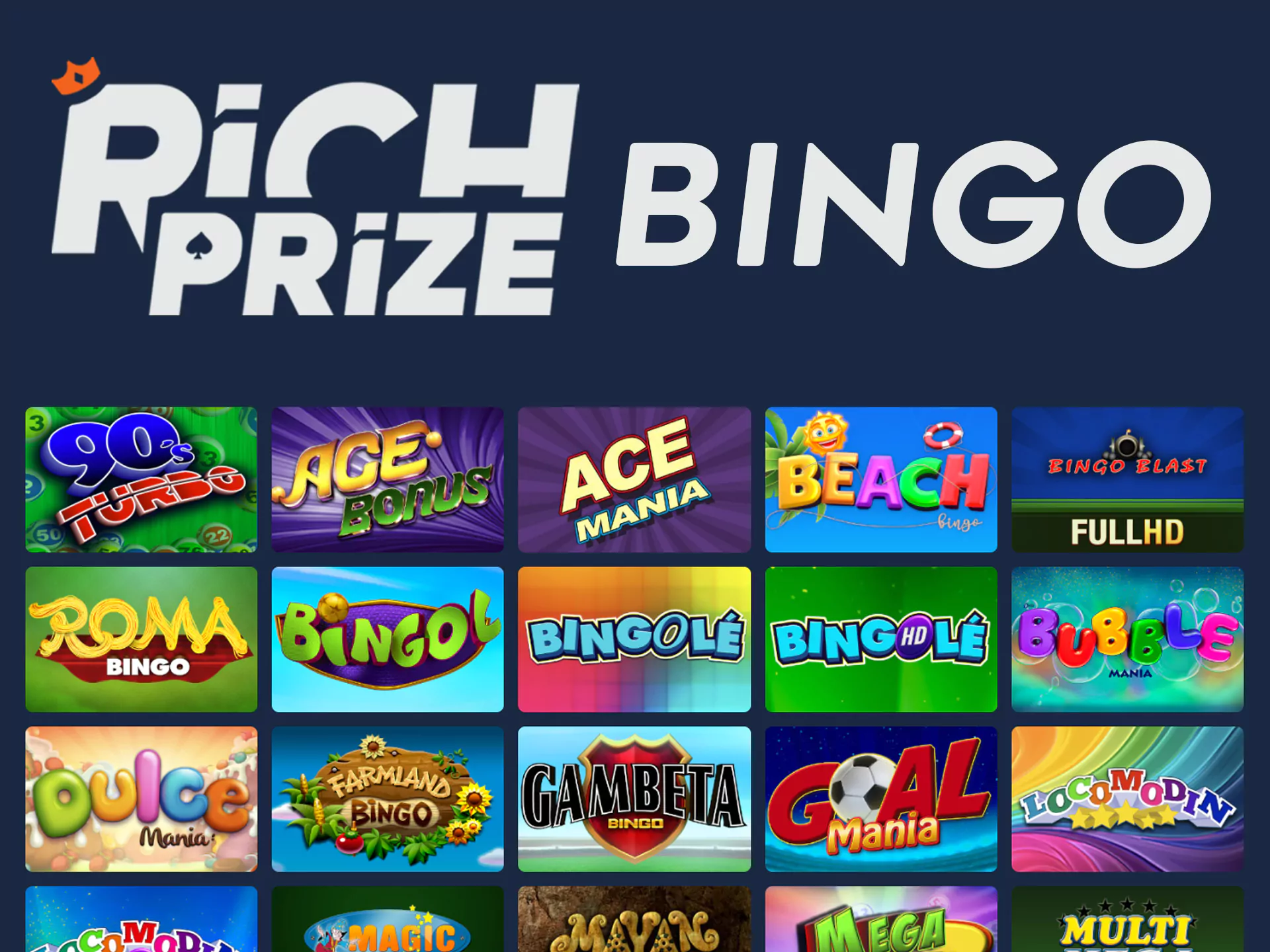 Win big amount of money with Bingo games.