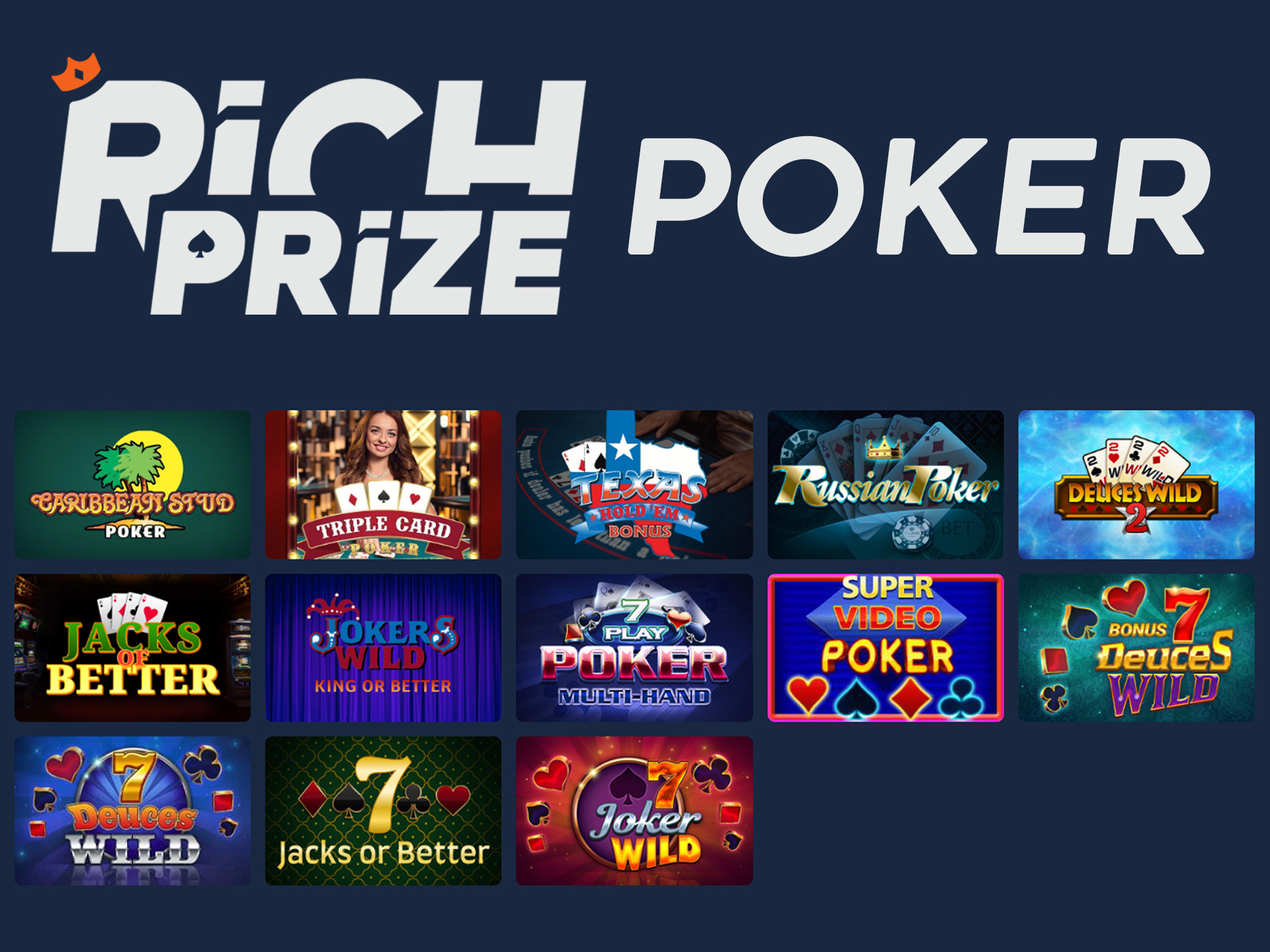 Play poker games at Richprize.