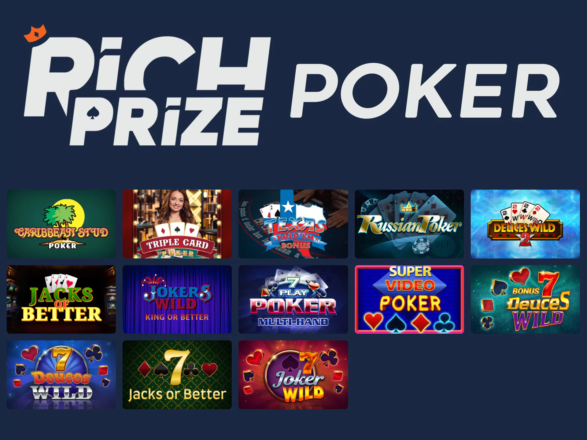 Play poker games at Richprize.