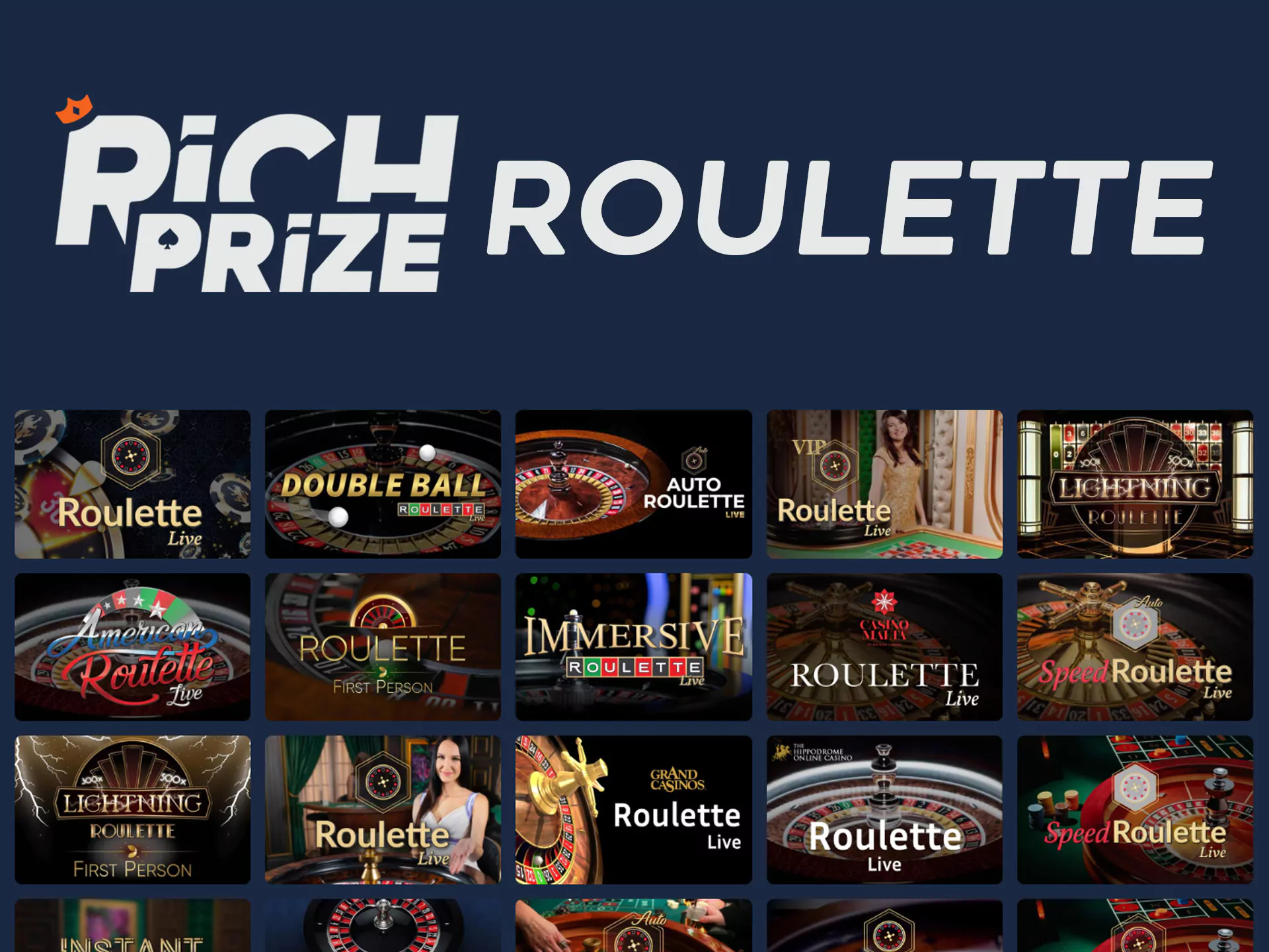 Play roulette games at Richprize.