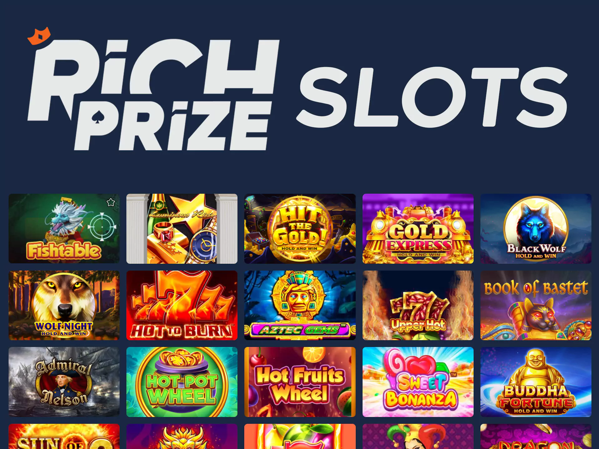 Check for new slot games at Richprize.